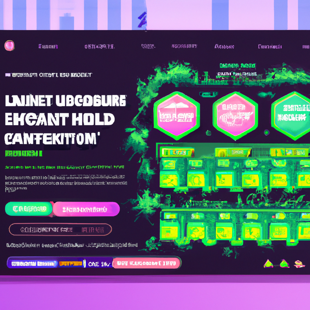 HUD demo with badges and neon readouts
